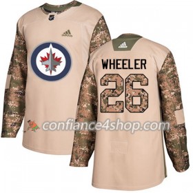Adidas Maillot de Hockey Winnipeg Jets Blake Wheeler 26 2017-2018 Camo Veterans Day Practice Authentic - Homme